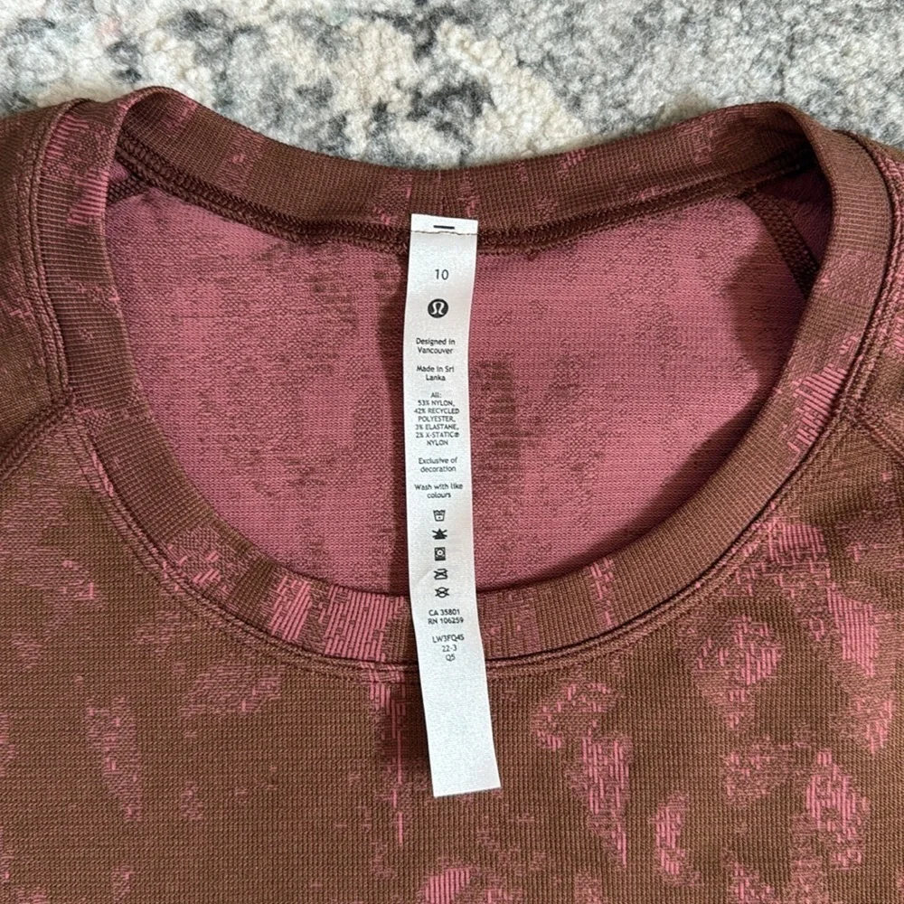 Lululemon Swiftly Tech Long Sleeve Top